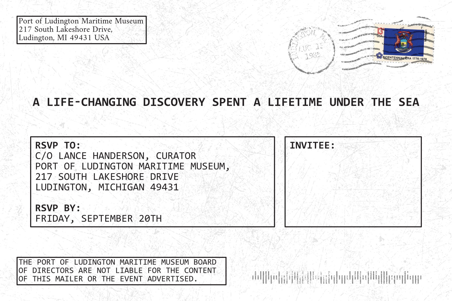 Supplemental Material: Grotesque Event Invitation Mailer